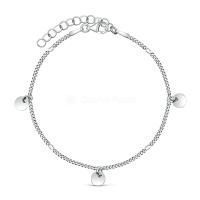 Браслет из серебра Фигаро с подвесками