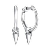 Серьги из серебра без вставок