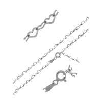 Браслет серебряный Сердечки