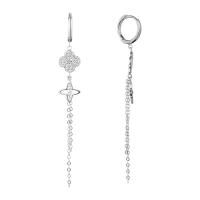 Серьги из серебра с фианитами