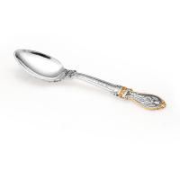 Ложка с ангелом «Спаси и сохрани» из серебра с золочением