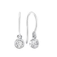 Серьги из серебра с фианитами