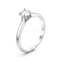 Кольцо из серебра с фианитом