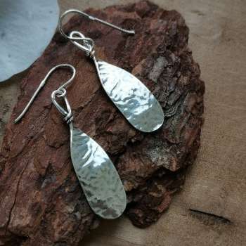 Серьги из серебра без вставок