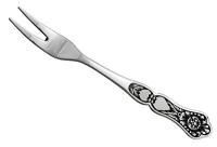 Вилка для лимона из серебра с великоустюгским черневым узором