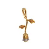 Подвеска Роза из позолоченного серебра без вставок