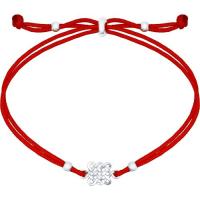 Браслет из красной нити со вставками из серебра (SOKOLOV)