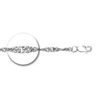 Тонкий серебряный браслет (SOKOLOV) плетение «Сингапур»