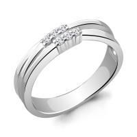 Кольцо из серебра с фианитами