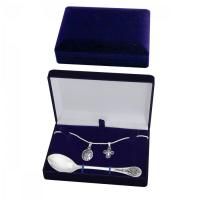 Подарочный набор из серебра 925 пробы "Крестильный"