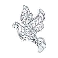 Брошь из серебра без вставок