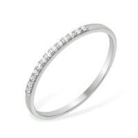 Кольцо из серебра с фианитами