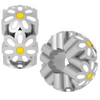 Подвеска-бегунок «ЦВЕТЫ» из серебра с эмалью