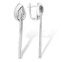 Серьги из серебра без вставок