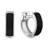 Серьги конго из серебра с эмалью