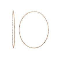 Серьги конго из золоченого серебра с алмазными гранями