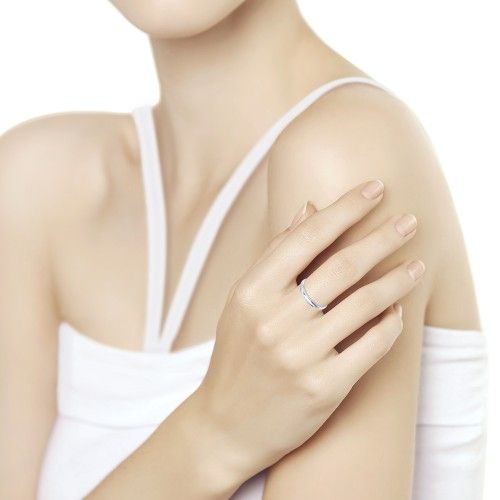 Серебряное обручальное кольцо