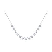 Колье из серебра с фианитами