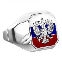 Серебряная мужская печатка Герб России
