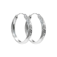 Серьги из серебра с алмазной гранью без вставок