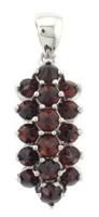 Подвеска из серебра с натуральным гранатом