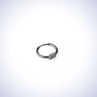 Серьга одиночная Конго из серебра