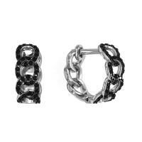 Серьги из серебра с натуральной шпинелью