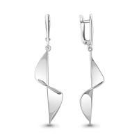 Серьги из серебра без вставок