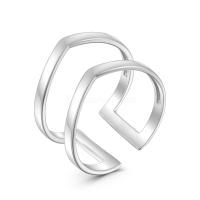 Кольцо на фалангу из серебра без вставок