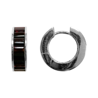 Серьги из серебра с натуральным гранатом