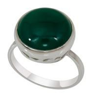 Кольцо из серебра с нефритом