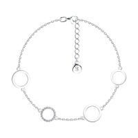 Браслет из серебра с фианитами