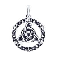 Подвеска Триглав из серебра с чернением