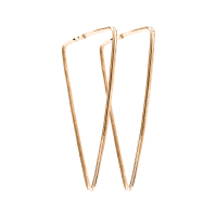 Серьги конго из позолоченного серебра без вставок