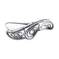 Брошь из черненого серебра со сканью