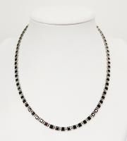 Колье из серебра с натуральным гранатом