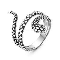 Кольцо Змея из серебра с чернением