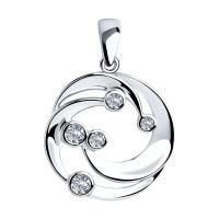 Подвеска из серебра с фианитами (SOKOLOV)