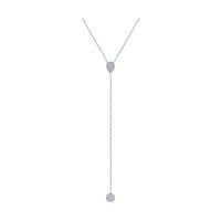 Удиненное колье из серебра с фианитами (SOKOLOV)