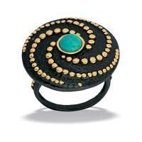 Серебряное кольцо с натуральной бирюзой