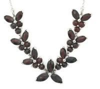 Колье из серебра с натуральным гранатом