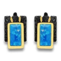 Серьги из серебра с натуральной бирюзой