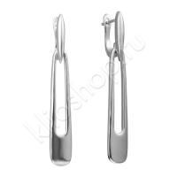 Серьги из серебра без вставок