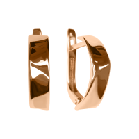 Серьги из красного золота без вставок