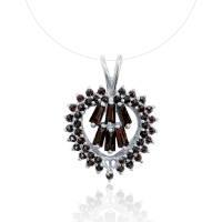 Подвеска из серебра с гранатом (Чехия)