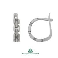 Серьги Цепь из серебра с чернением без вставок