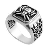 Серебряная печатка Паук