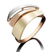 Кольцо из красного, желтого и белого золота