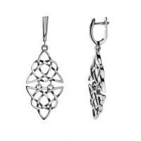 Серьги Триглав из серебра с чернением