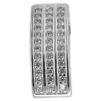 Подвеска бегунок из серебра с фианитами